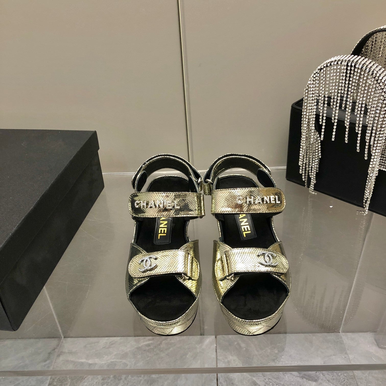 Chanel Sandals Gold