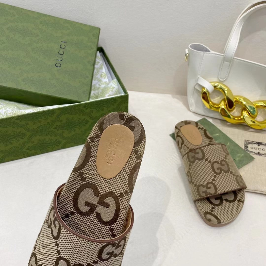 Gucci Platform Slide Sandal Brown