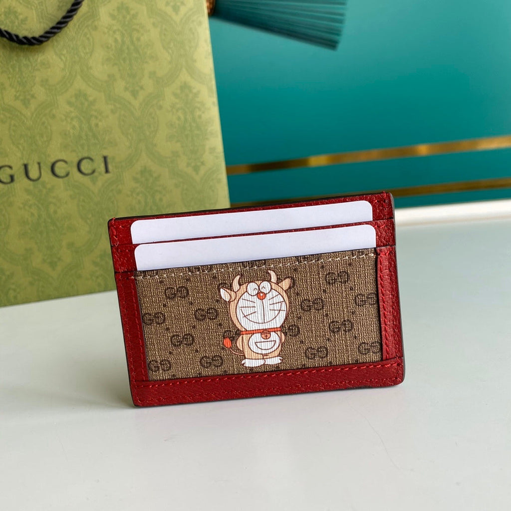Gucci Doraemon Brown Wallet 10cm