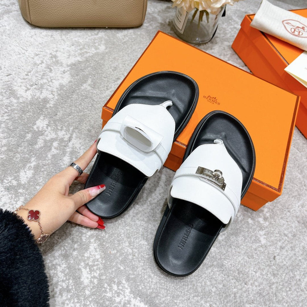 Hermes Elixir Sandal White