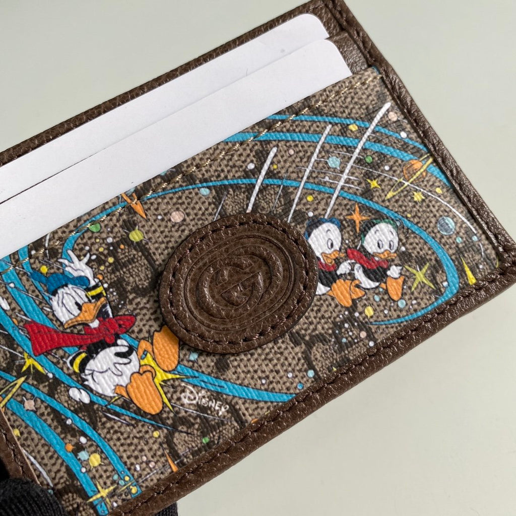 Gucci Disney Donald Duck Brown Cardholder 11cm