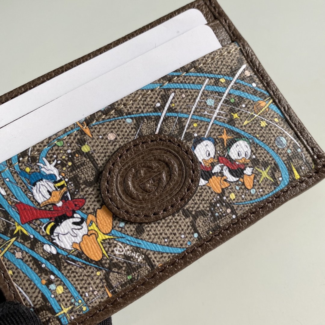Gucci Disney Donald Duck Brown Cardholder 11cm