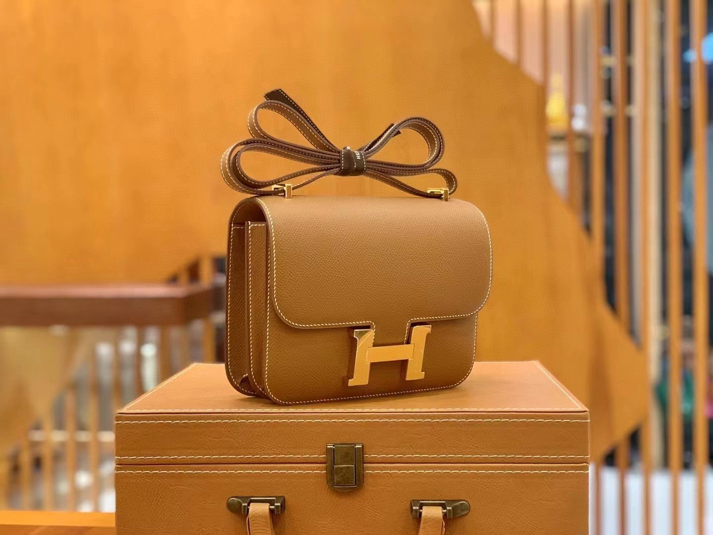 Hermes Constance Shoulder Bag 23cm Brown