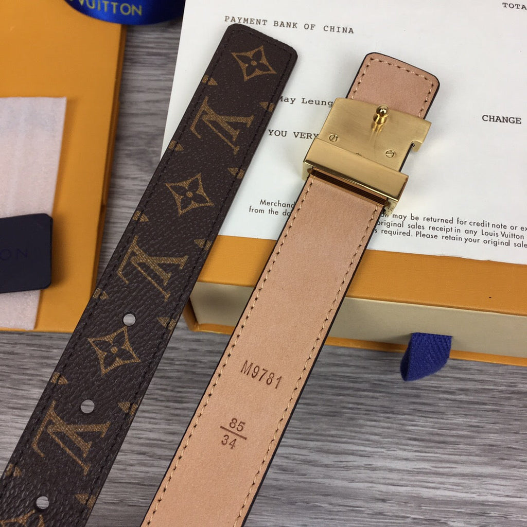 Louis Vuitton LV Initiales Belt Brown