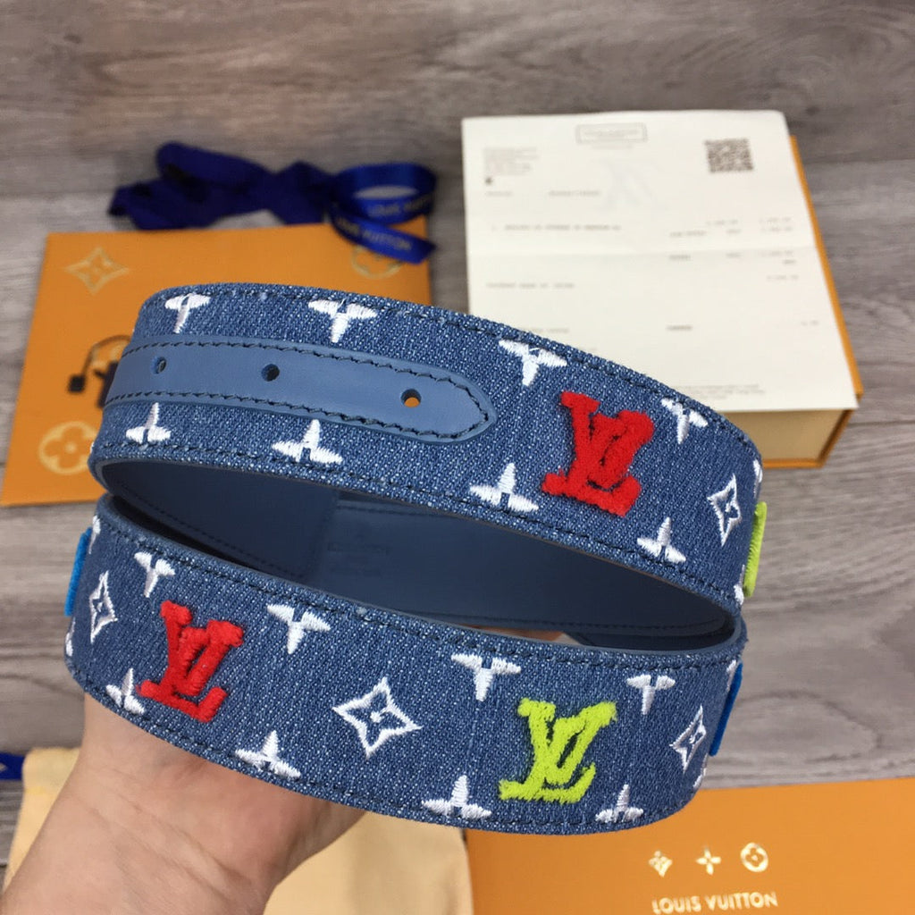 Louis Vuitton New Wave Belt Blue