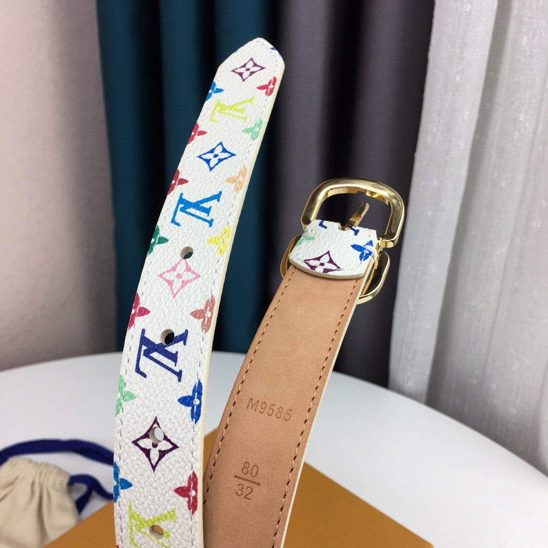 Louis Vuitton Mini Belt White