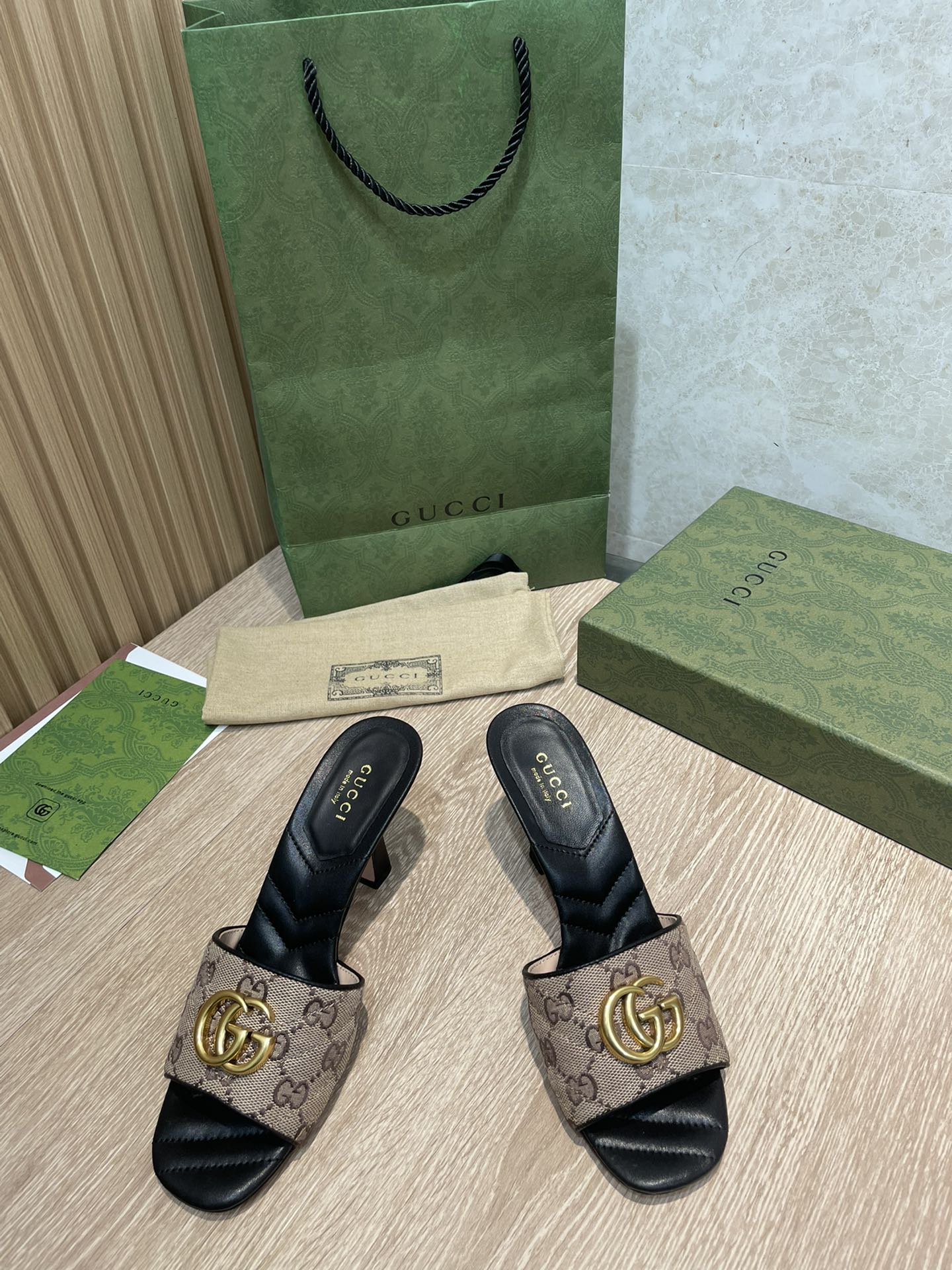 Gucci Double G Slide Sandal Black