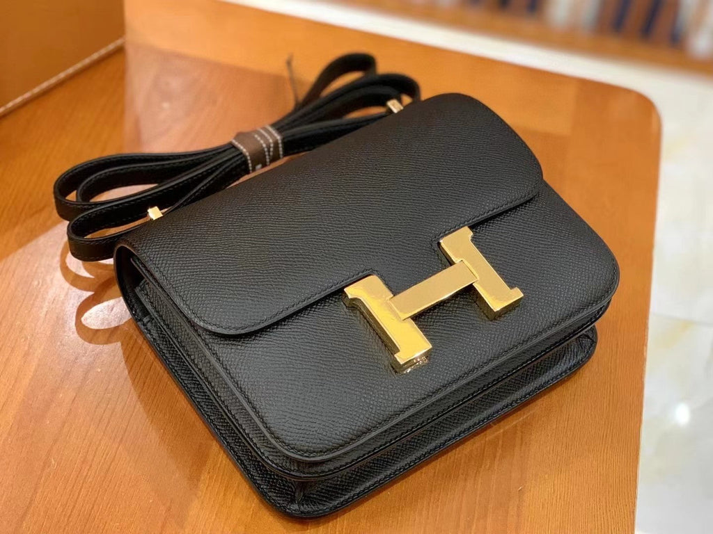 Hermes Constance Shoulder Bag 23cm Black