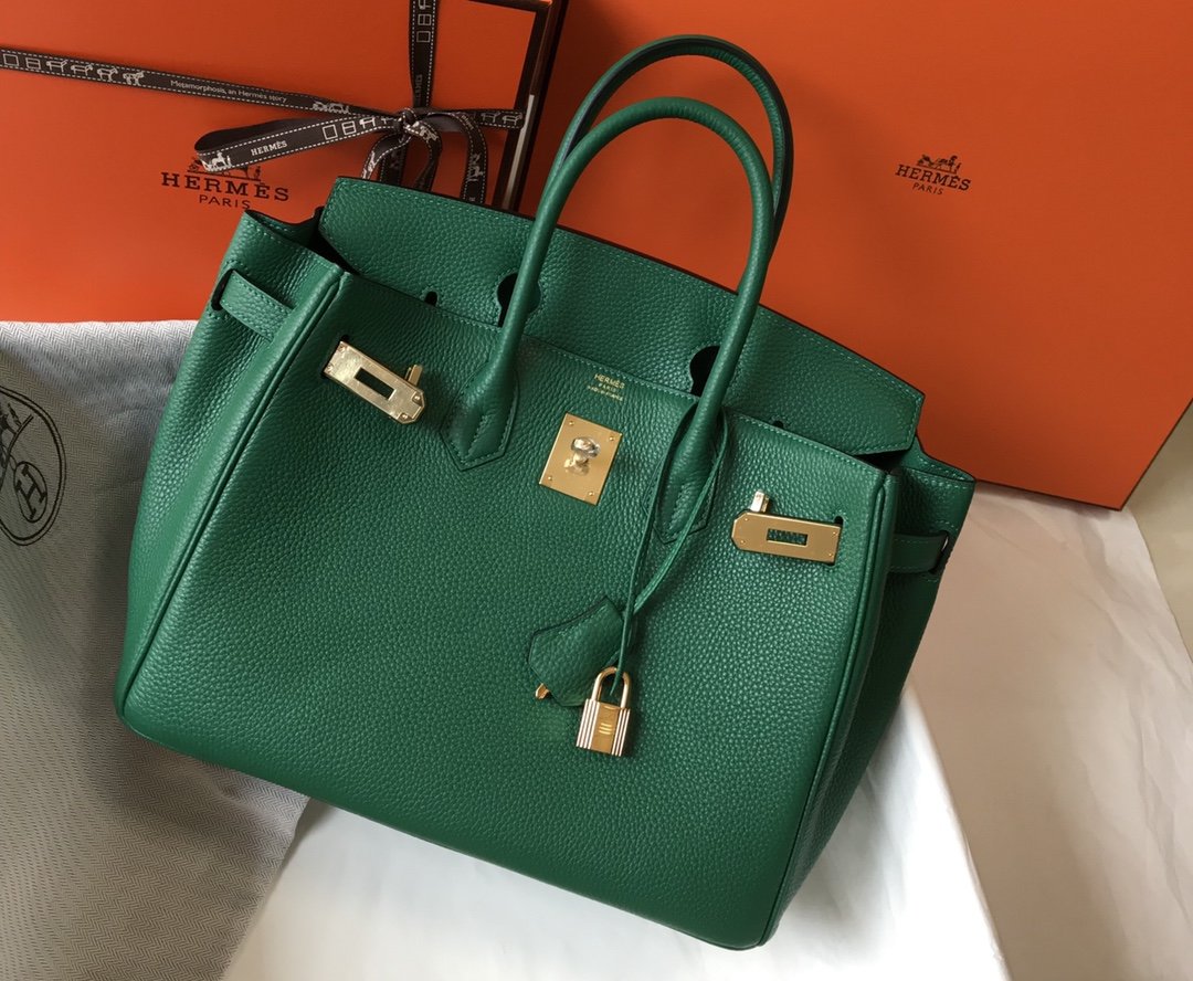 Hermes Handle Bag 30cm Green