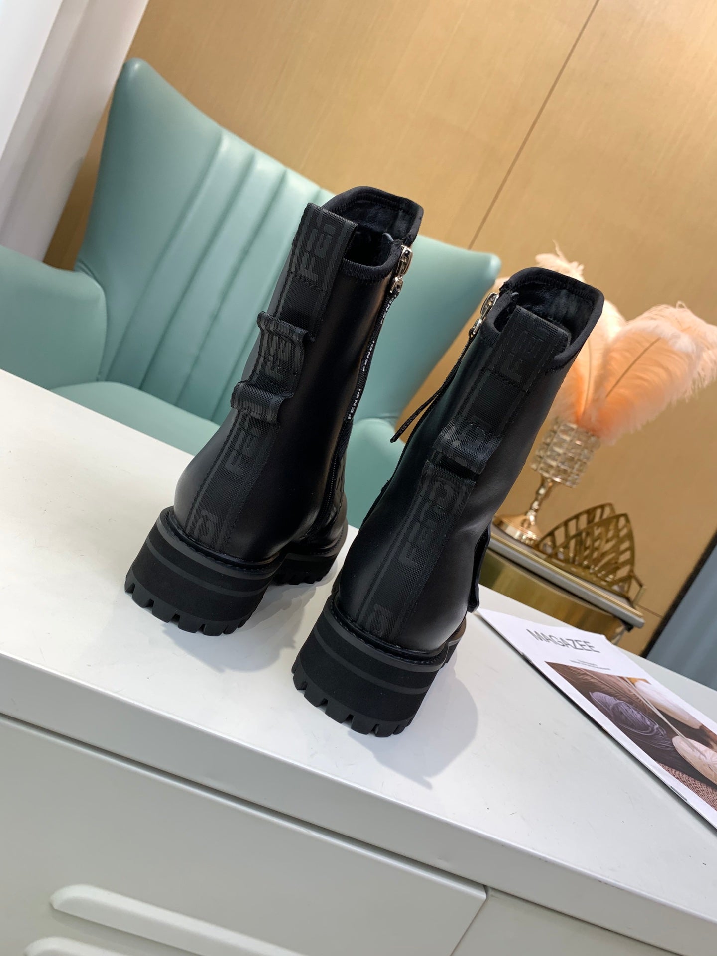 Fendi Signature Boots Black