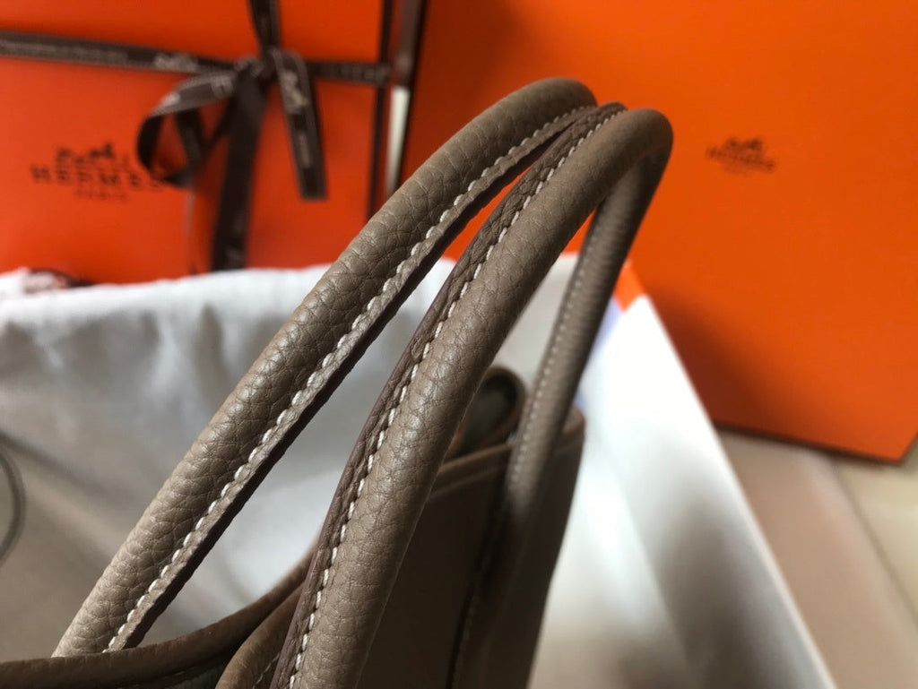 Hermes Garden Party 30cm Bag Dark Grey