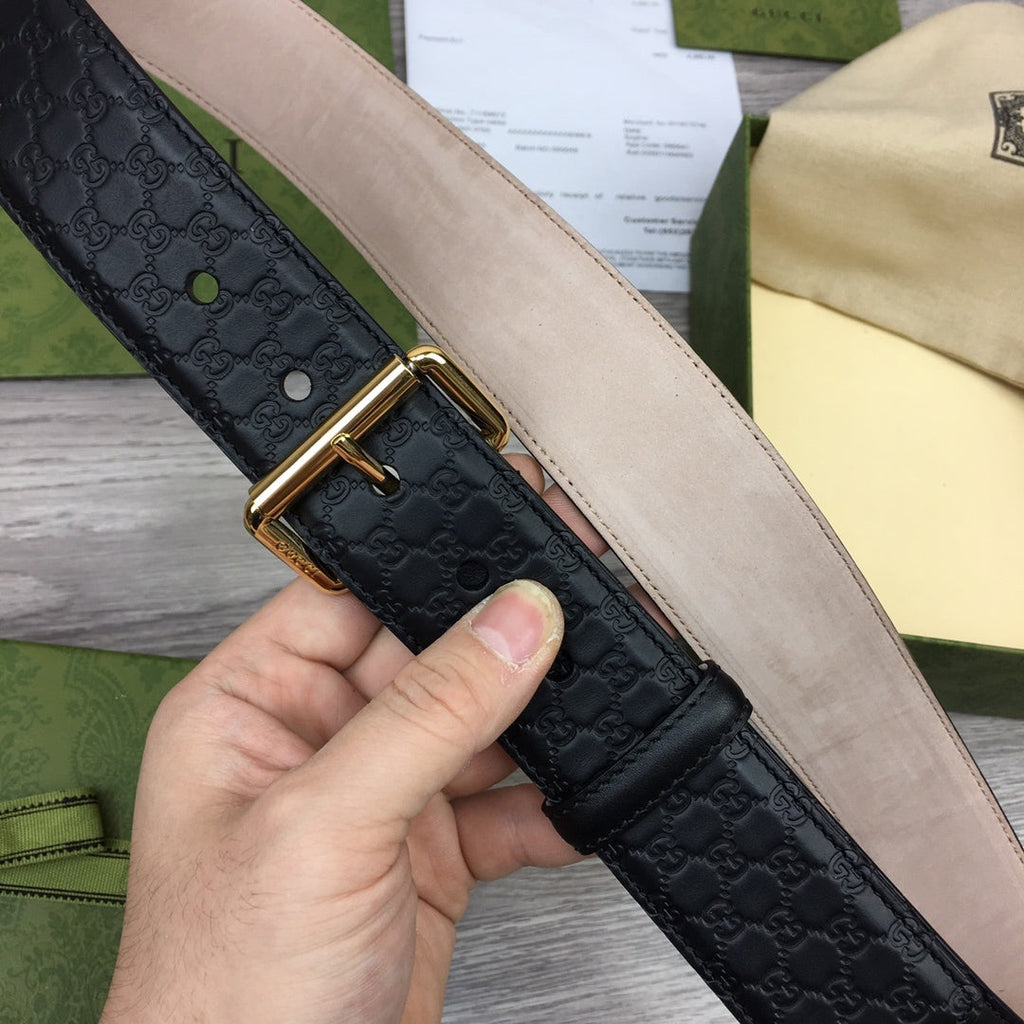 Gucci Belt With Square Buckle Black