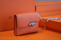 Hermes Verrou Chain Birkin Handle Bag 17cm Orange