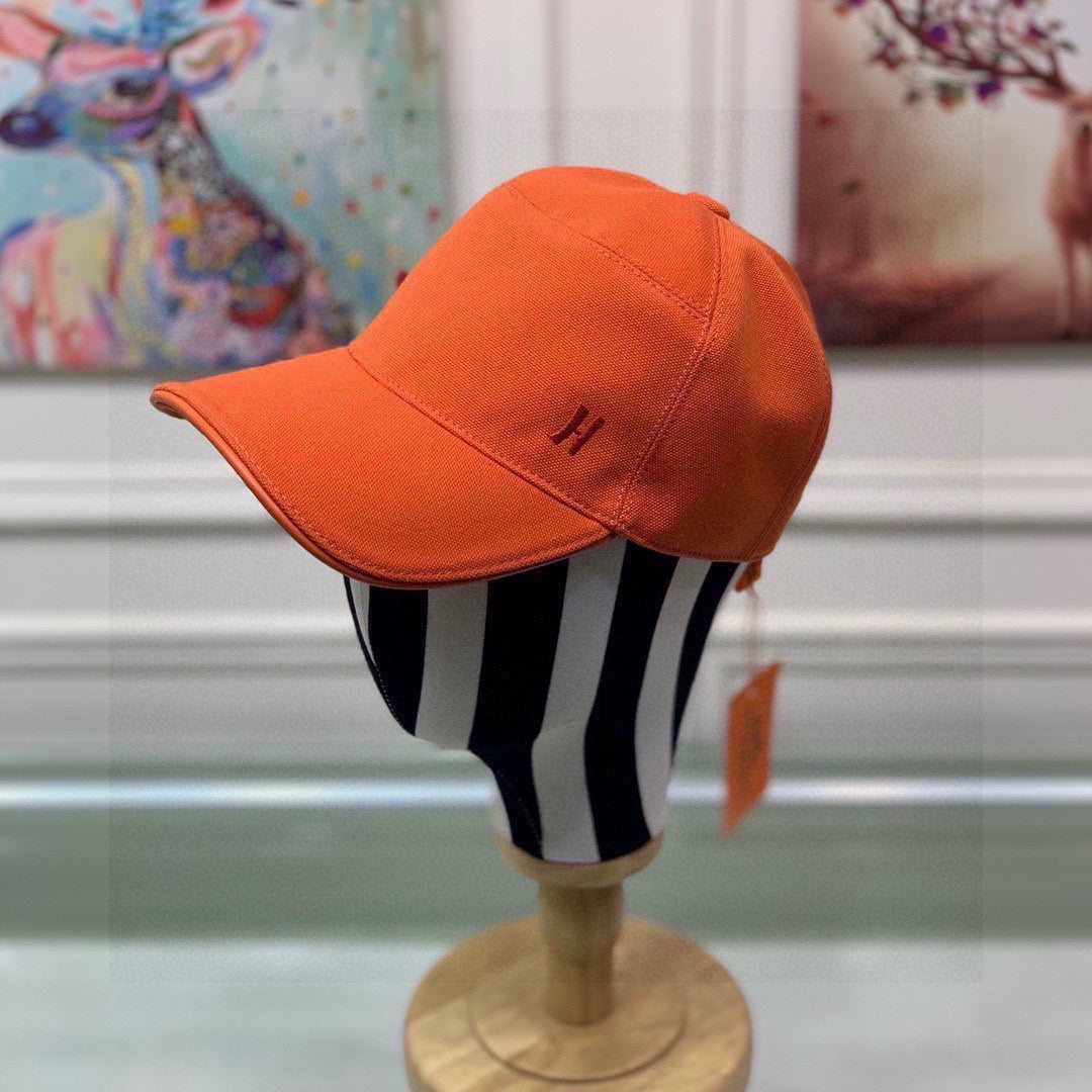 Hermes Davis H Primavera Cap Orange
