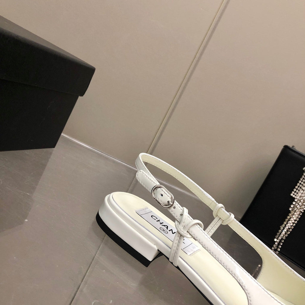 Chanel Sling Back White