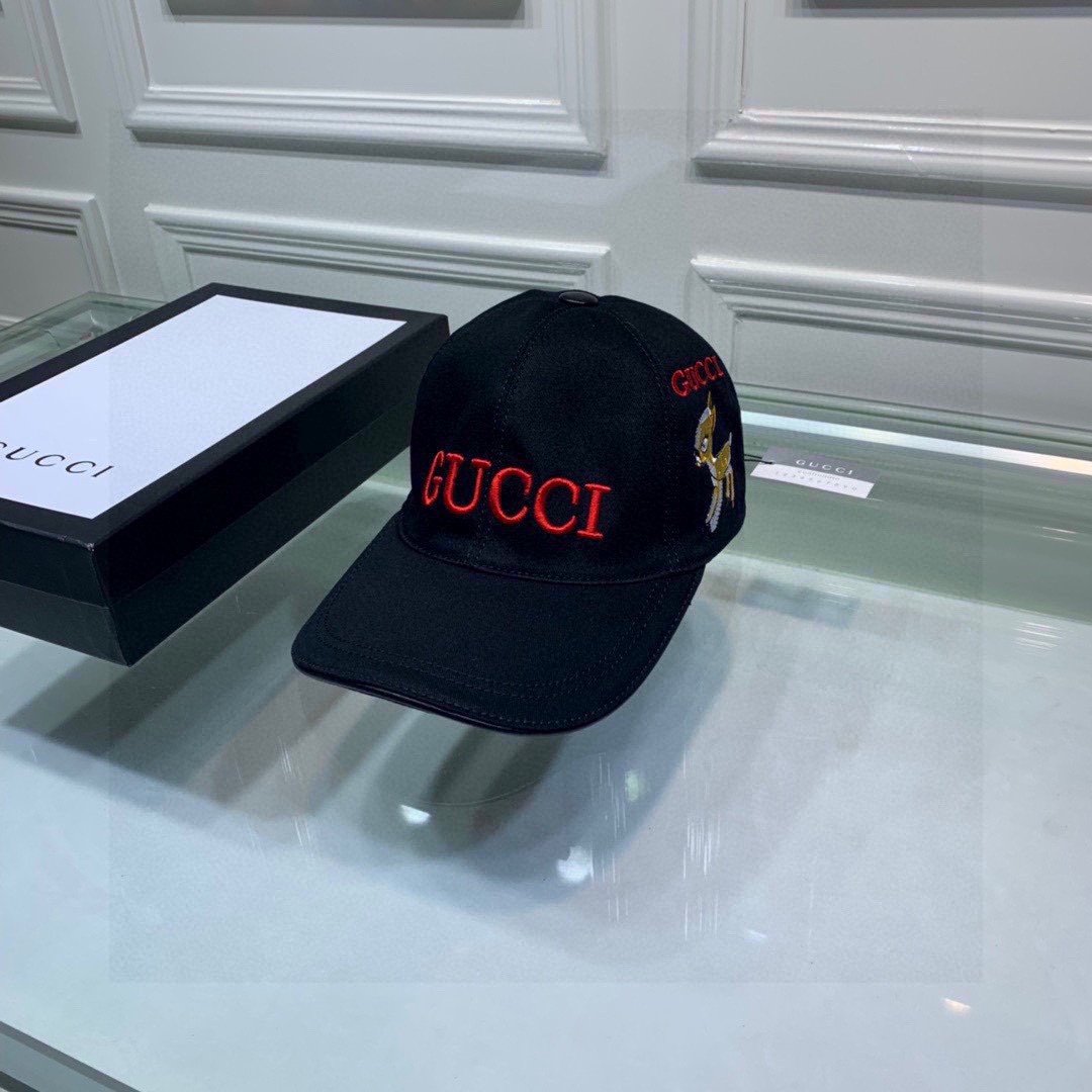 Gucci Bambi Embroidered Baseball Cap