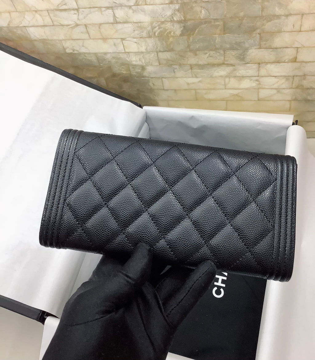 CO-CO Chanel Long Flap Wallet With Gold Hardware 20cm