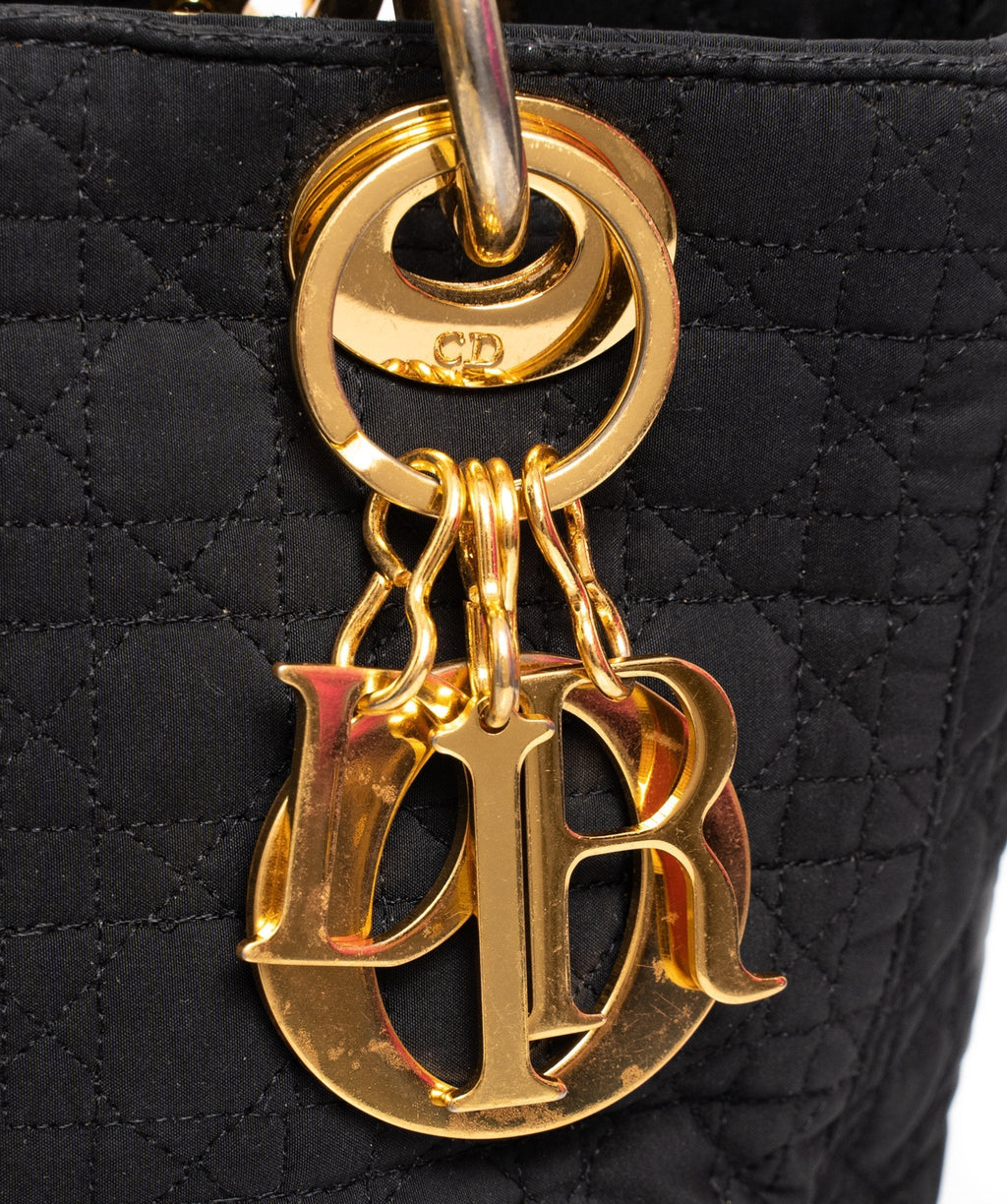 Christian Dior Canage Lady Dior Hand Bag Nylon Black - AWL1649 - Cap N Wrap