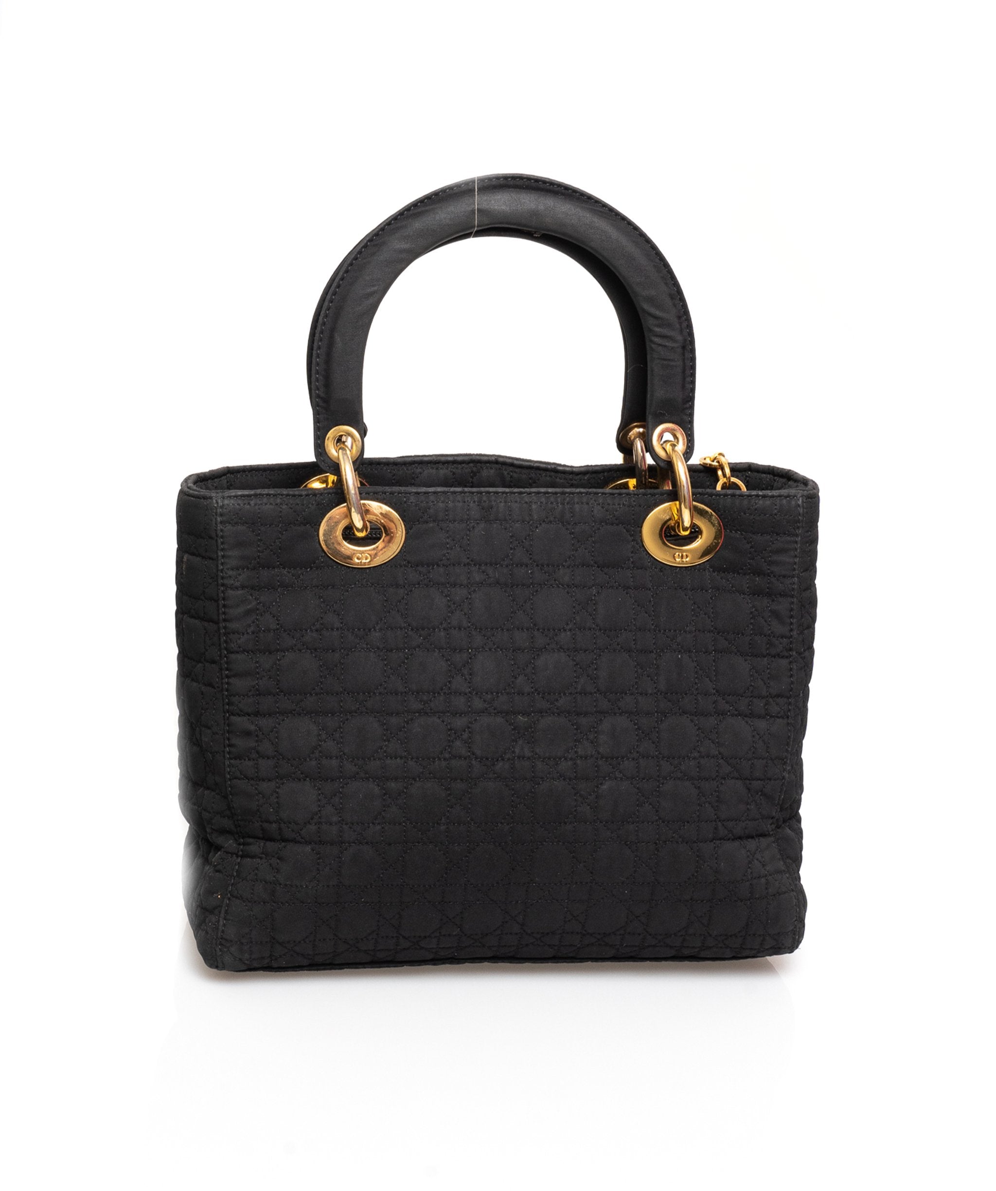 Christian Dior Canage Lady Dior Hand Bag Nylon Black - AWL1649 - Cap N Wrap