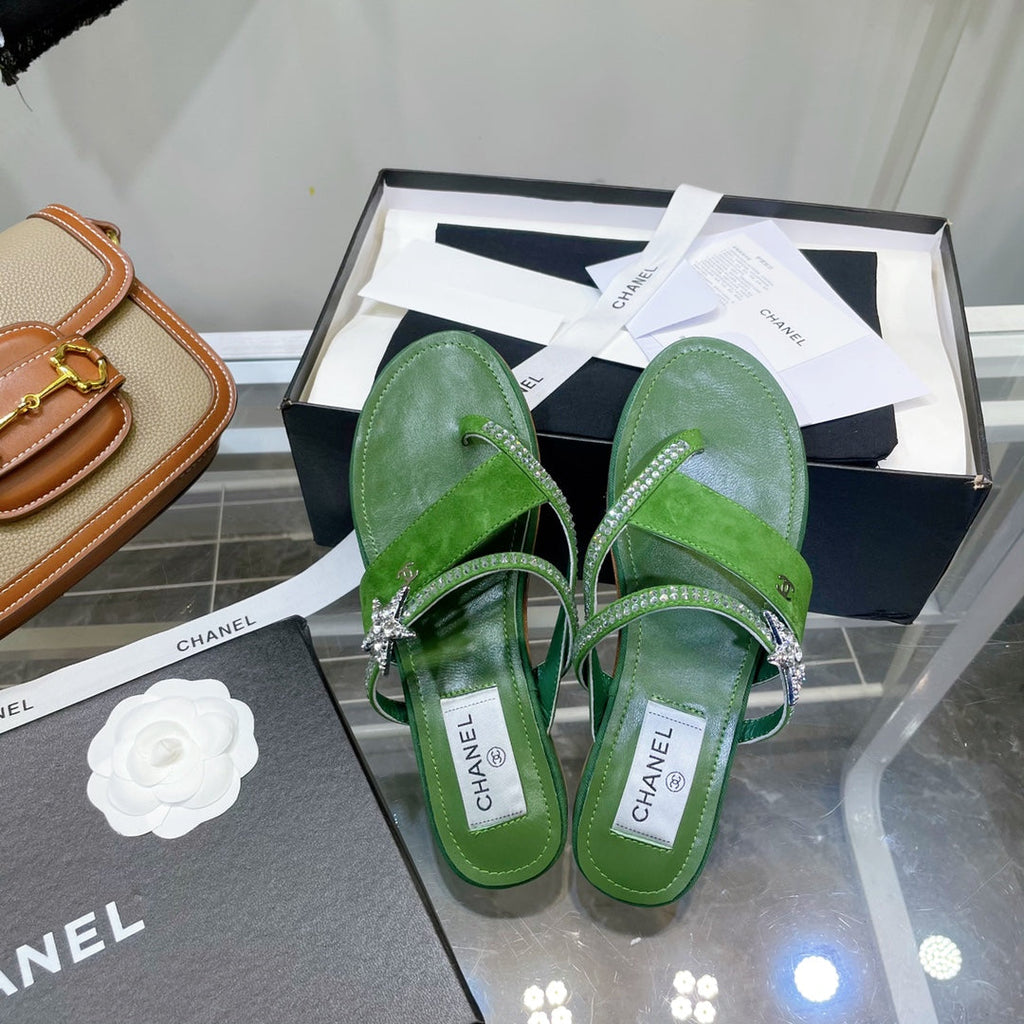 Chanel Sandals Green