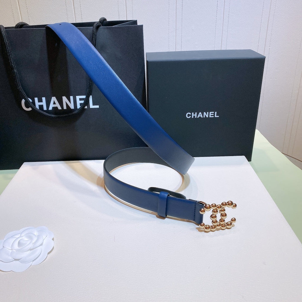 Chanel Belt With Bead Buckle Purple