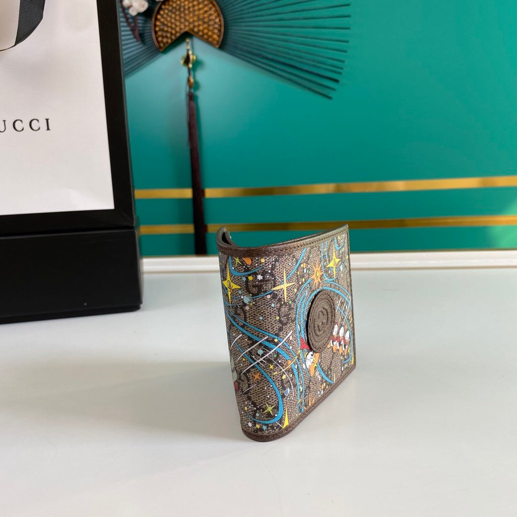 Gucci Disney Donald Duck Brown Wallet 11cm