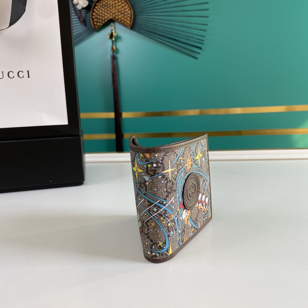 Gucci Disney Donald Duck Brown Wallet 11cm