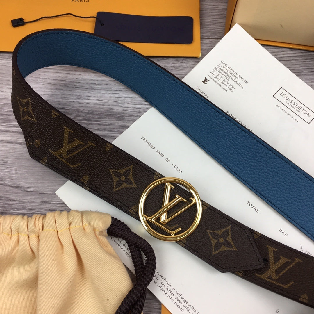 Louis Vuitton Cricle LV Initiales Belt Brown