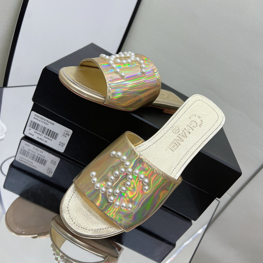 Chanel Sandals Gold