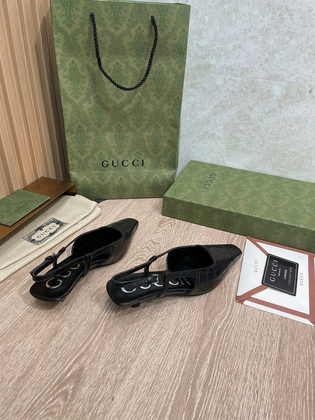 Gucci Slingback Pumps Black