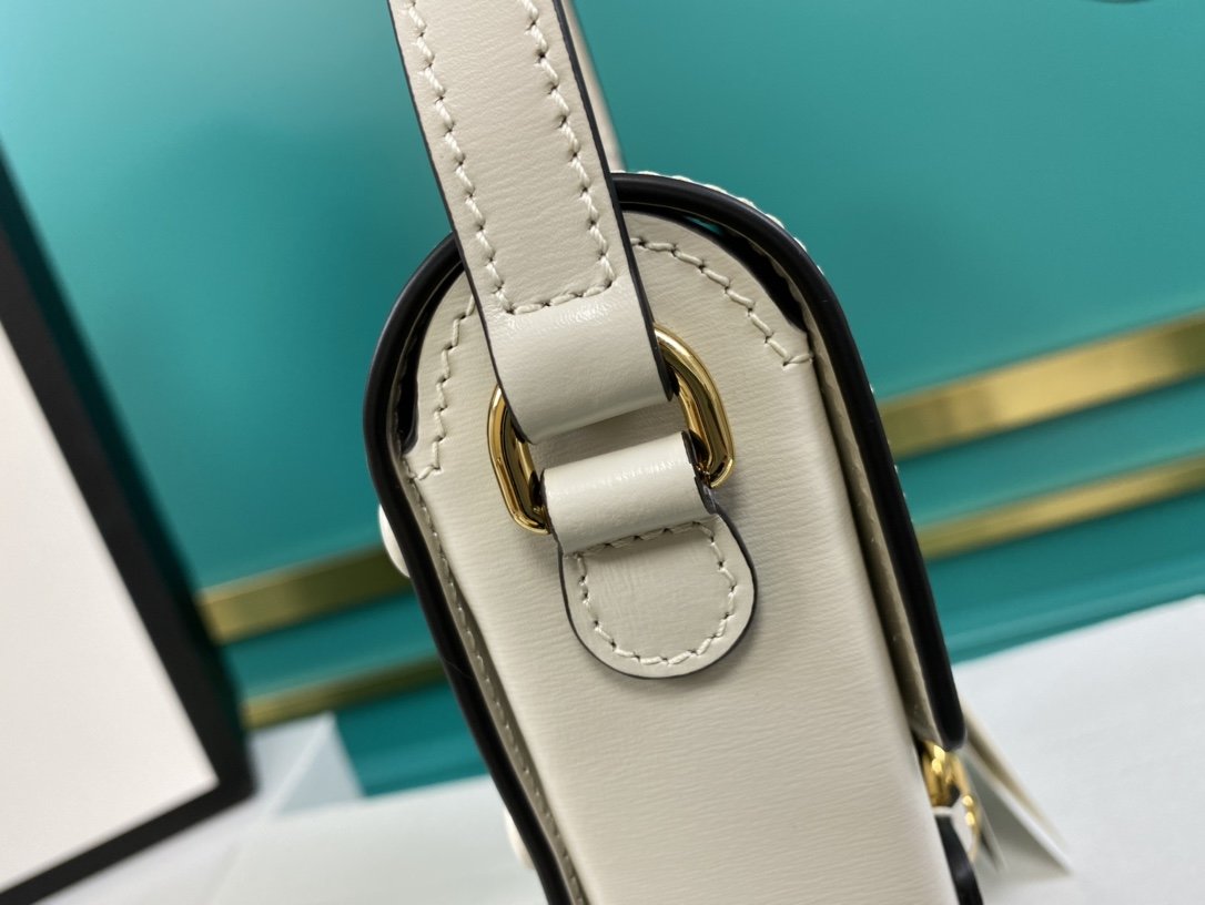 Gucci Horsebit 1955 Mini White Bag 17cm