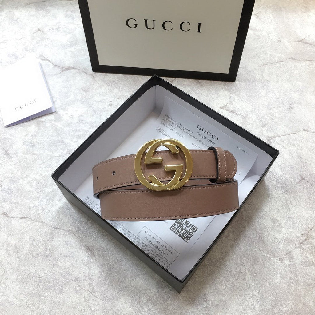 Gucci Belt With Double G Buckle Brown