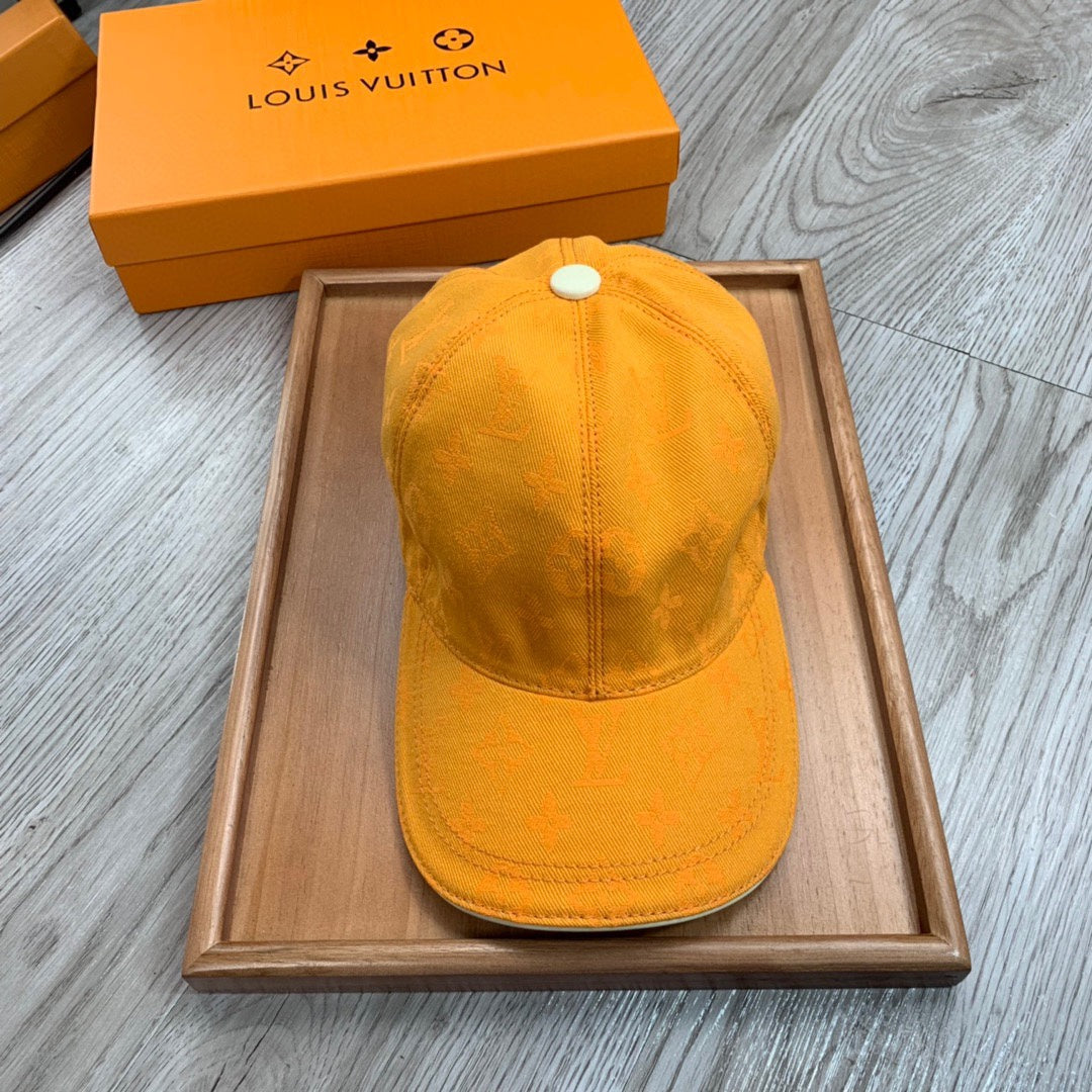 Louis Vuitton Orange Monogram Baseball Cap
