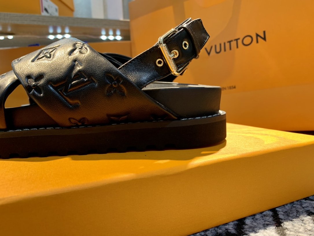 Louis Vuitton Paseo FlatComfort Sandal Black
