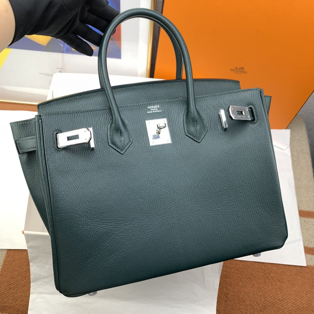 Hermes Birkin 30 Nata Swift Silver