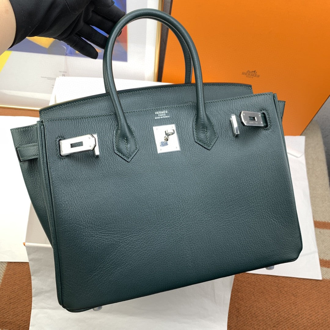 Hermes Birkin 30 Nata Swift Silver