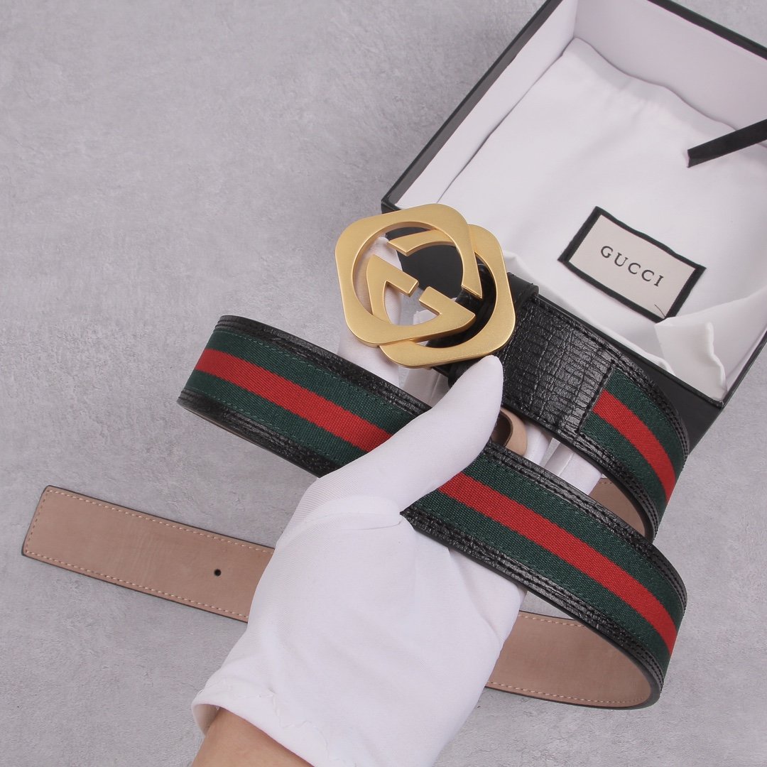 Gucci Belt With Double G Buckle Black