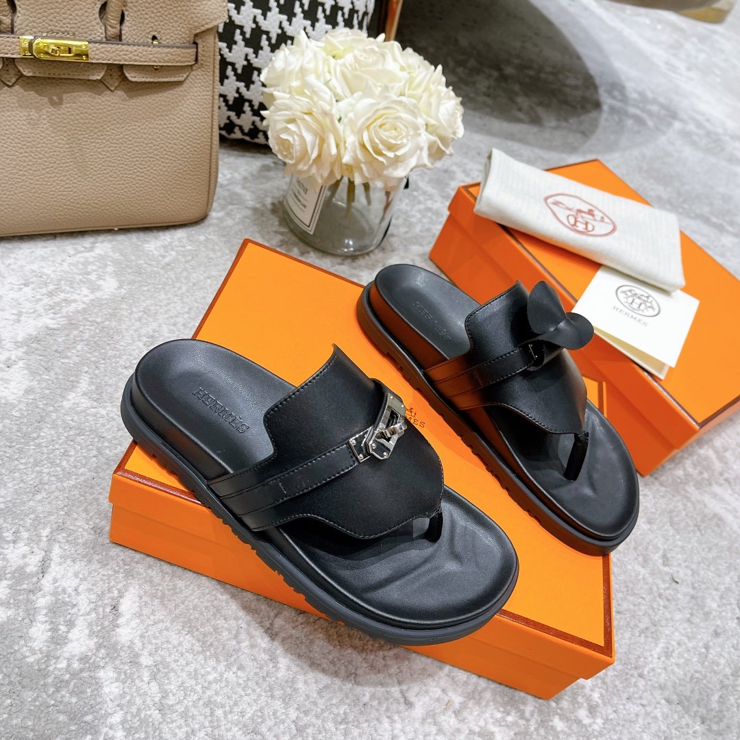 Hermes Elixir Sandal Black