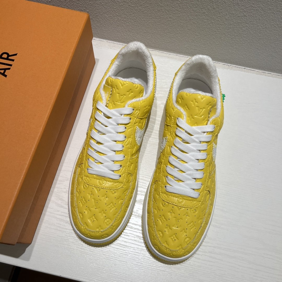 Louis Vuitton x Off-White x Nike Air Force 1 Yellow
