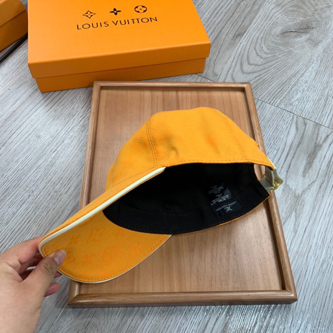 Louis Vuitton Orange Monogram Baseball Cap