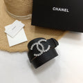 Chanel Belt With Beaded Buckle Black