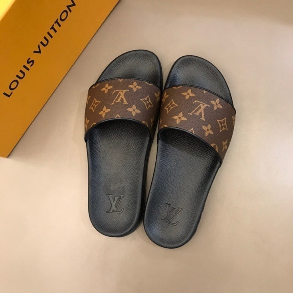 Louis Vuitton Mens Sandals Monogram Canvas Spring/Summer Collection Brown