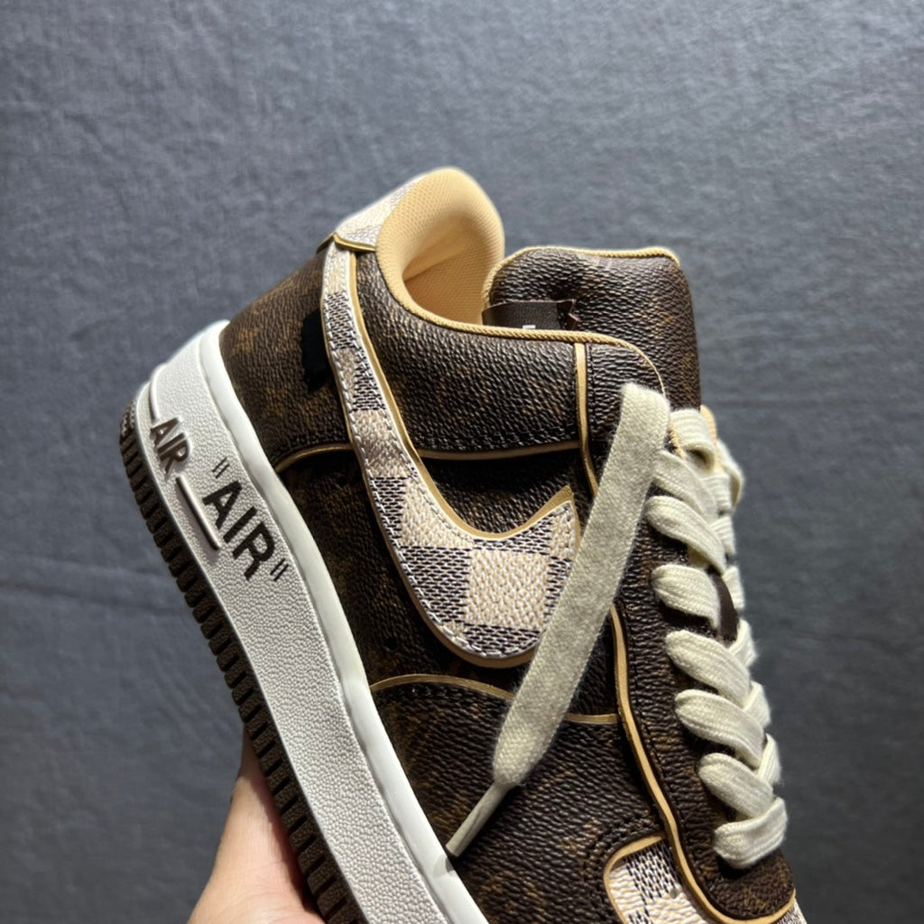 Louis Vuitton x Off-White x Nike Air Force 1 Brown