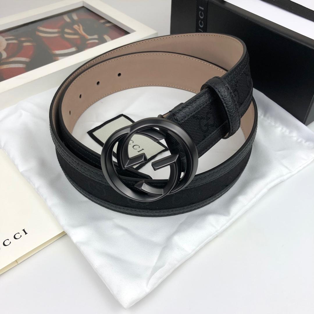 Gucci Belt With Double G Buckle Black