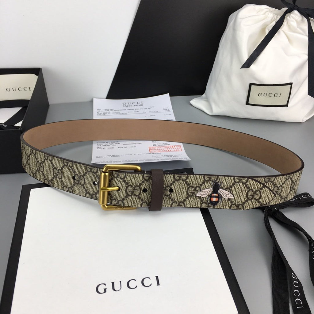Gucci Belt With Square Buckle Brown