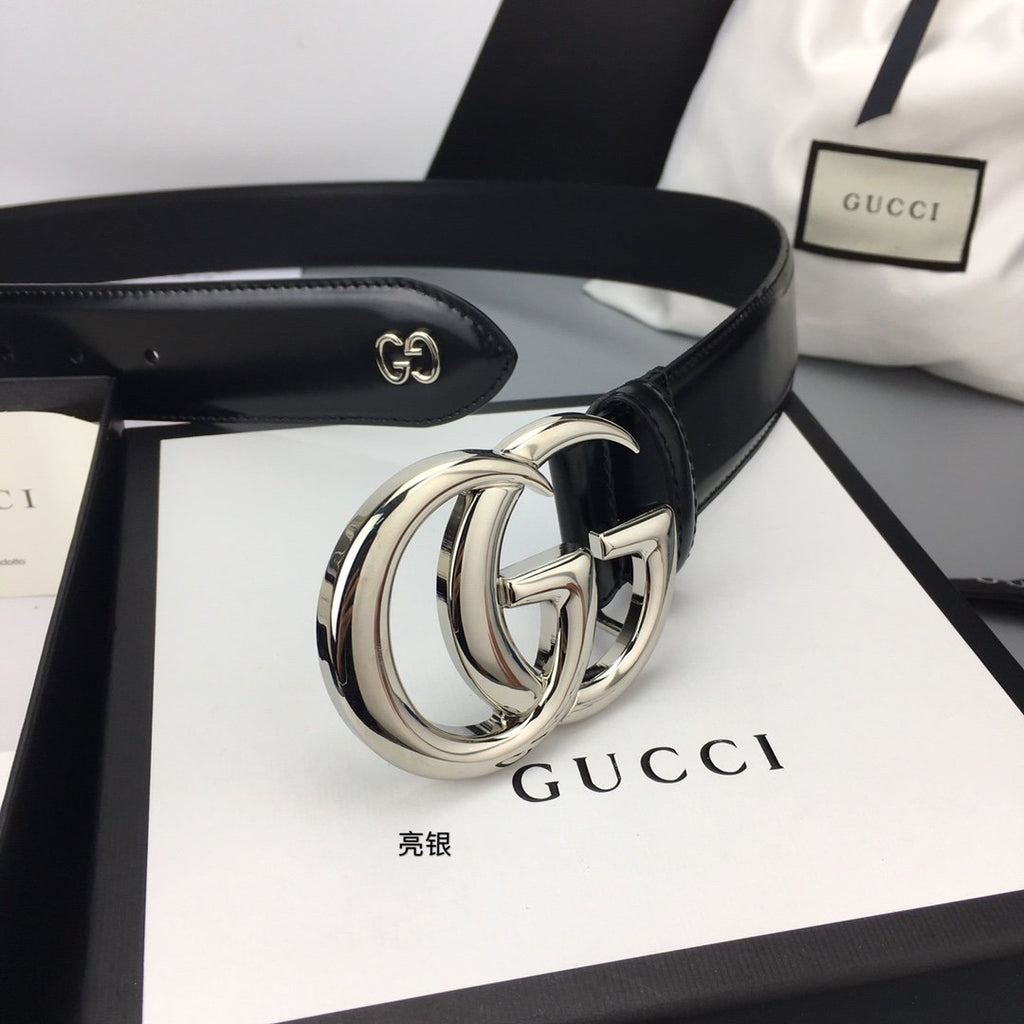 Gucci Belt With Double G Buckle Black