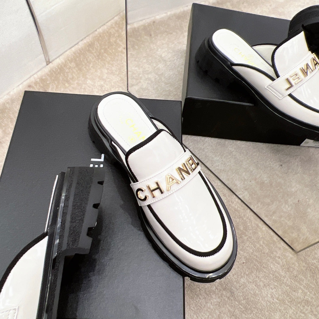 Chanel Mule White