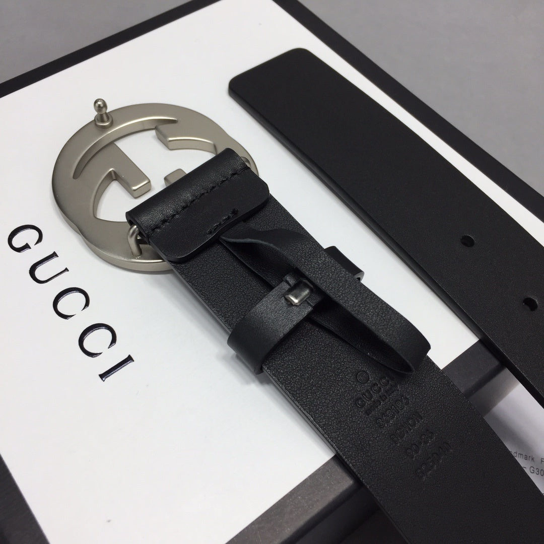 Gucci Belt With Double G Buckle Black