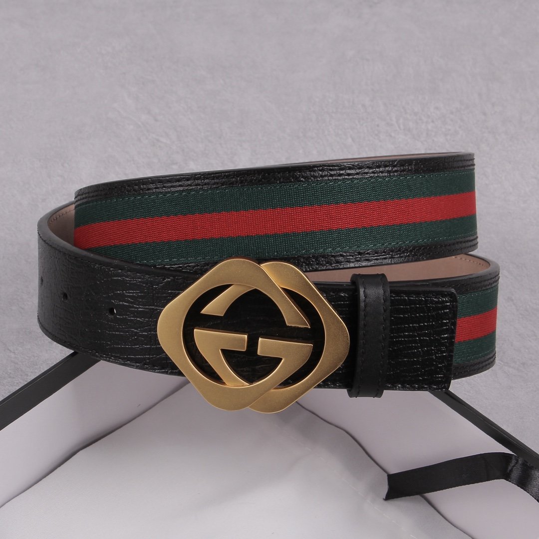 Gucci Belt With Double G Buckle Black