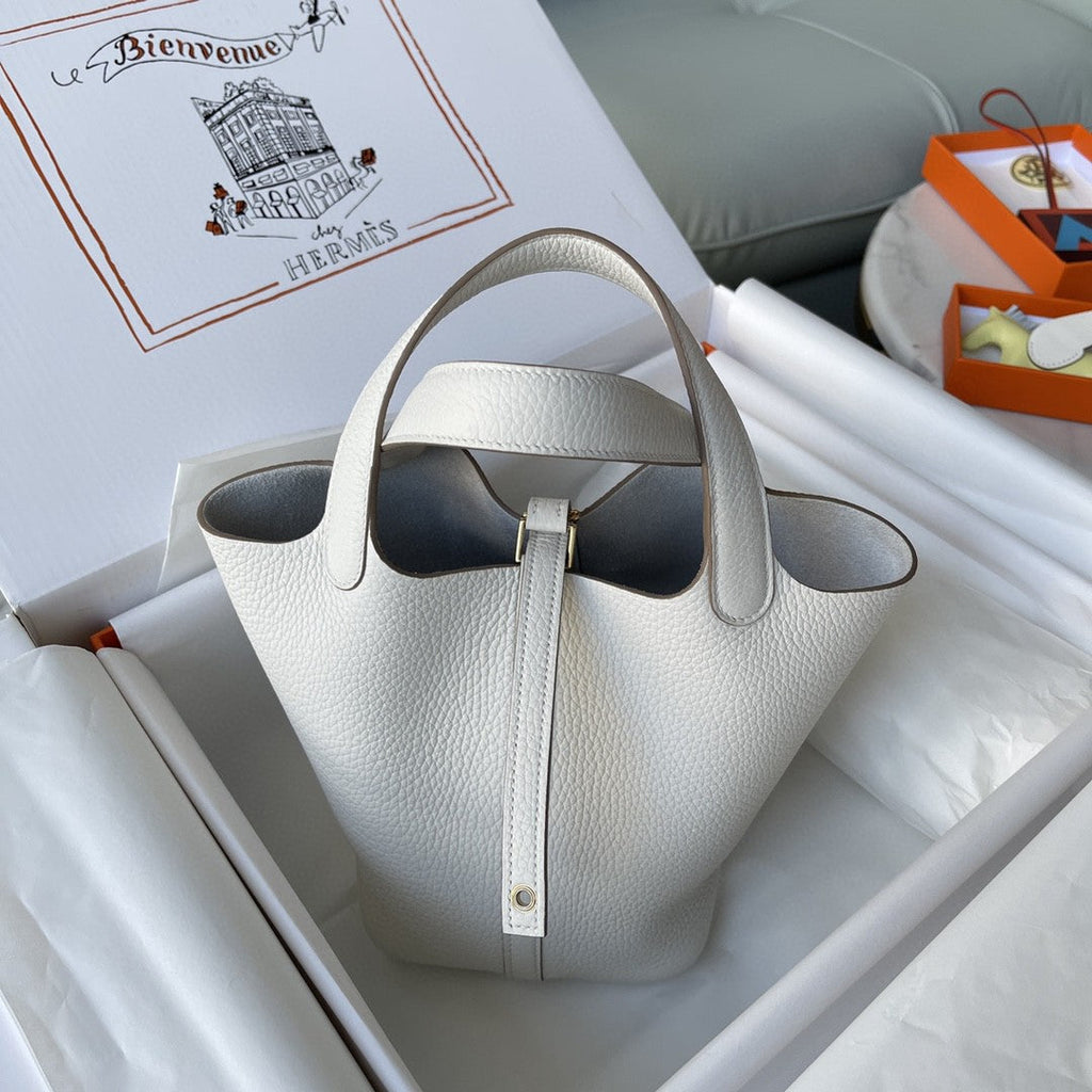 Hermes Picotin Lock 18 Bag White